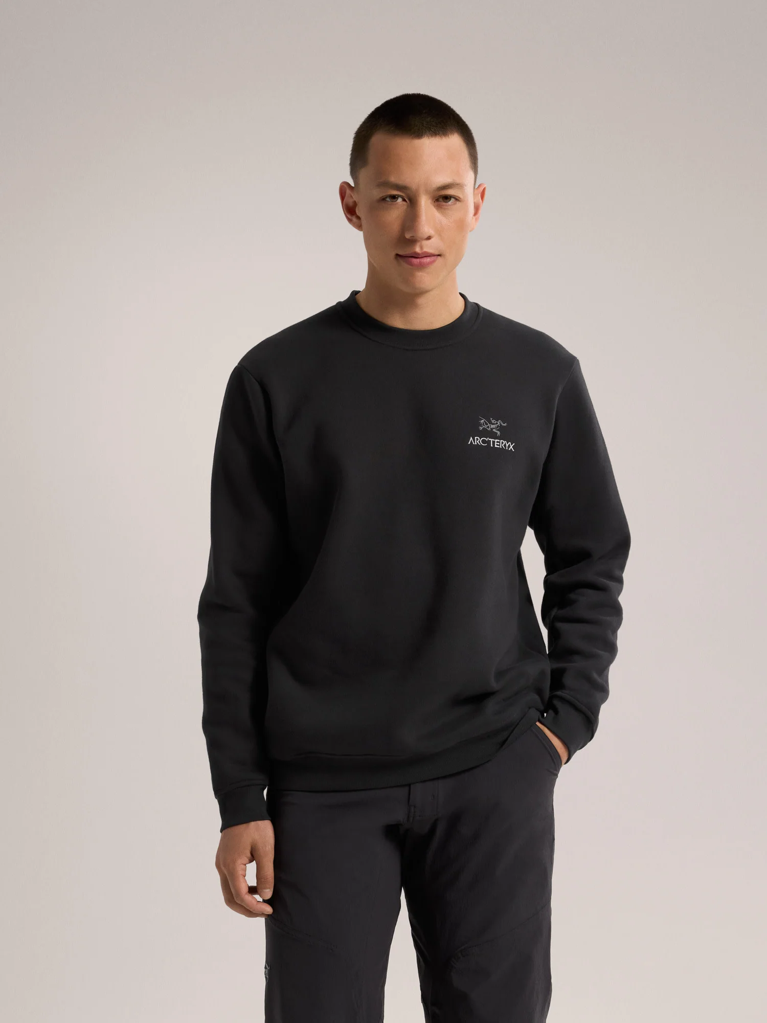 Emblem Fleece Crew Neck Pullover Men's