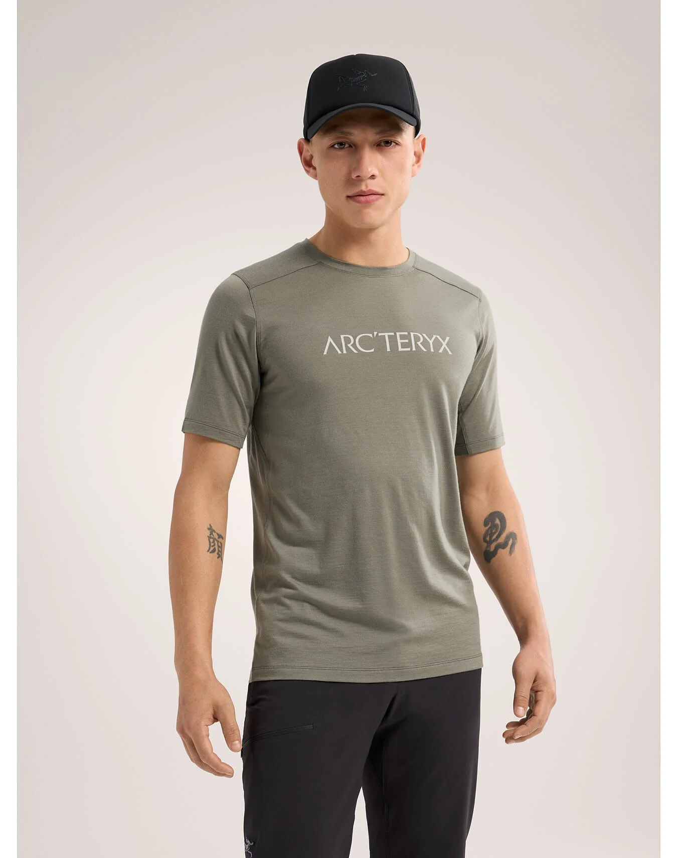 Ionia Merino Wool Arc'Word Logo Shirt SS Men's