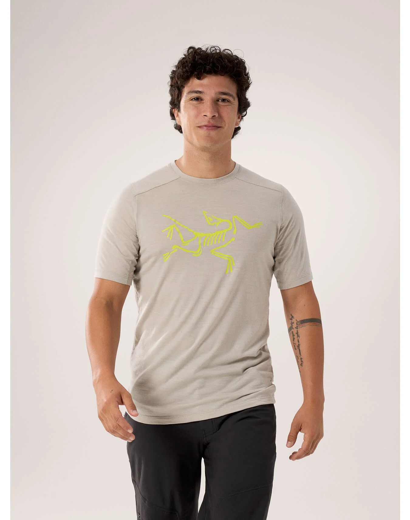 Ionia Merino Wool Logo Shirt SS Men's
