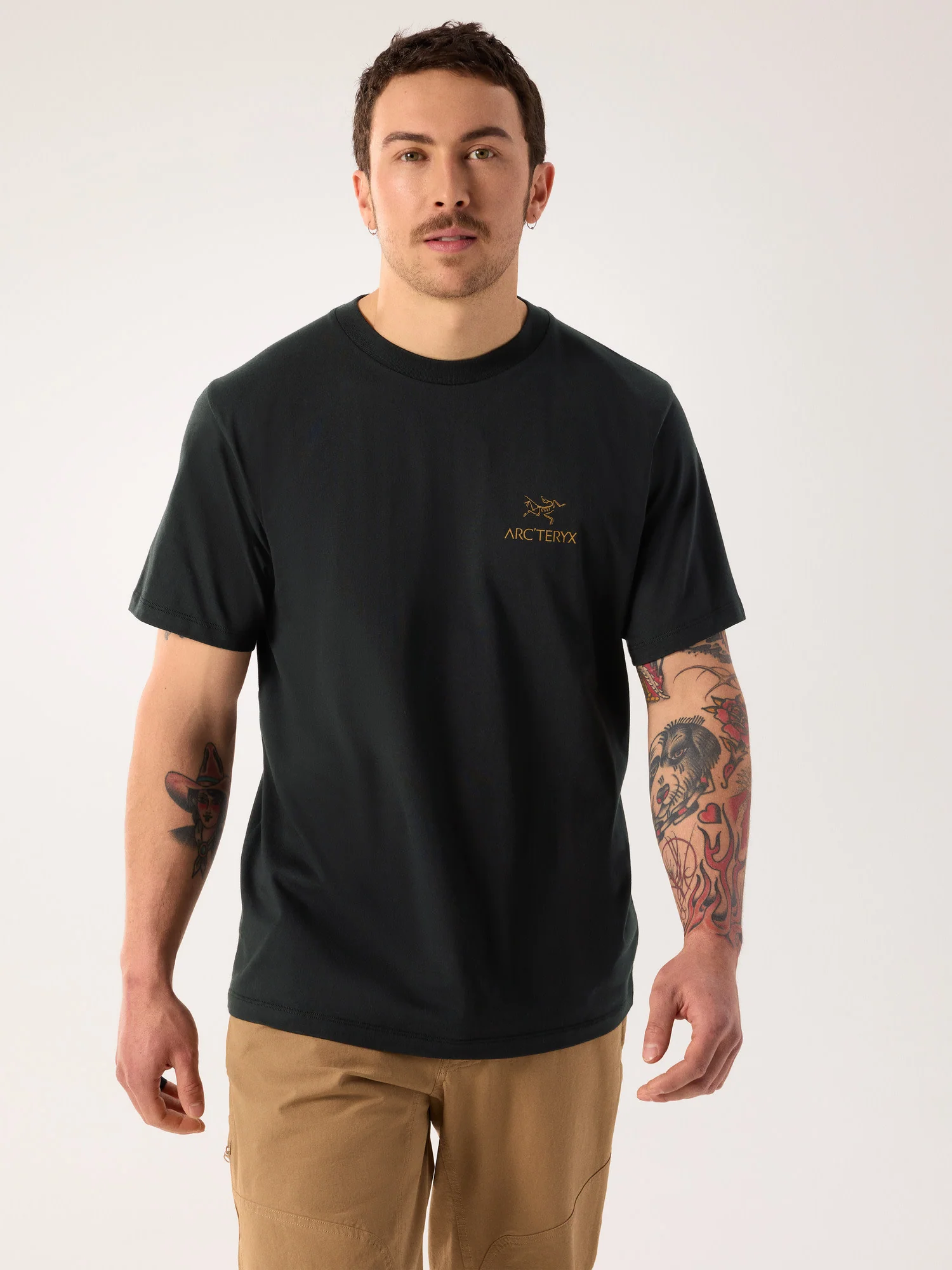 Kragg SL Cotton Bird Word Shirt SS Men's